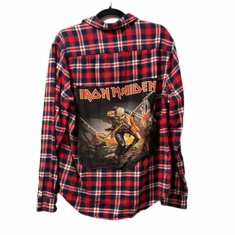 Iron maiden flannel up cycle